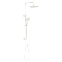 Fienza Twin Shower Outlets Overhead & Handheld Kaya Matte White 455109MW