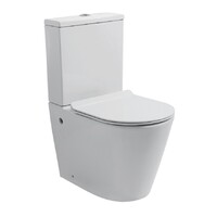 ECT Global Rimless Wall Faced Toilet Suite Back Entry or Bottom Inlet S or P Trap Jamie