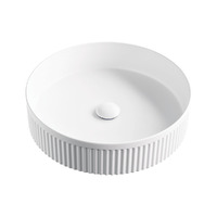 Fienza Eleanor Round Above Counter Fluted Basin Matte White RB465MW