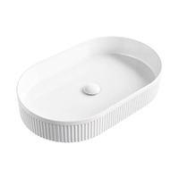 Fienza Eleanor Oval Above Counter Fluted Basin Gloss White RB464