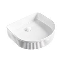 Fienza Eleanor Arch Above Counter Fluted Basin Gloss White RB463