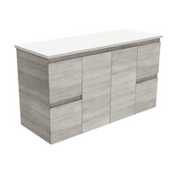 Fienza Bathroom Vanity 1200 Cabinet Wall Hung Cupboard Edge Industrial Grey 120X