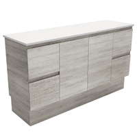 Fienza Bathroom Vanity 1500 Cabinet on Kickboard Cupboard Industrial Edge Grey 150XK