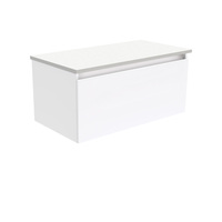 Fienza Manu Bathroom Vanity 900 Wall Hung Cabinet Gloss White 90H