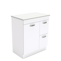 Fienza UniCab Bathroom Vanity 750 Cabinet on Kickboard Cupboard Gloss White 75NKWR