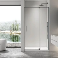 Oceano 1200 x 1200 Profile Shower Screen Door & Return Panel Gun Metal Grey