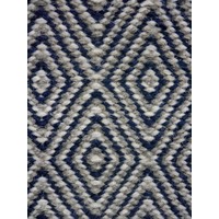 Bayliss Rugs Herman Diamond Navy Hand Woven Wool Floor Area Rug 160cm x 230cm
