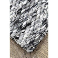 Bayliss Rugs Vincent Grey Wool Hand Woven Floor Area Rug 250cm x 350cm