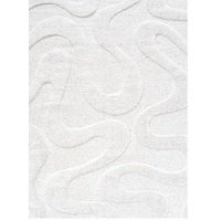 Alaska Chikloot Bayliss Rugs Thick Plush Rug 160cm x 230cm Recycled Polyester White