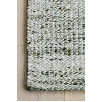 Bayliss Rugs Bungalow Designer Floor Wool Hall Runner Fern Green 80cm x 400cm