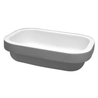 Castano Solid Surface Basin Oval Semi Insert White Ios IOSSISSBW