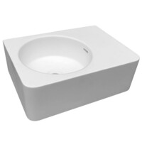 Castano Solid Surface Wall Basin White Siera SIESS450WBW