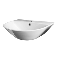 Castano Cura Care Wall Hung Basin with Overflow One Tap Hole Vitreous China White CURACBW 