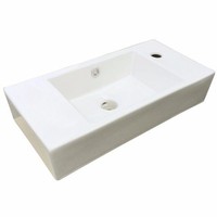 Castano Wall Basin Compact Bathroom Sink White TONIWB