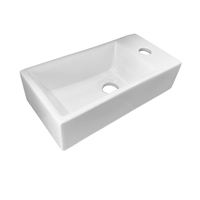 Castano Mini Wall Basin (with Wall Brackets) Bathroom Vitreous China White Minimo MINIWB