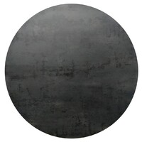 Round Table Top for Outdoor Café Restaurant Thin Profile Timber Look 700mm x 700mm Black Steel