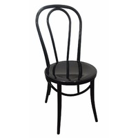 Metal Retro Dining Chair Replica Thonet No 18 Bentwood Black