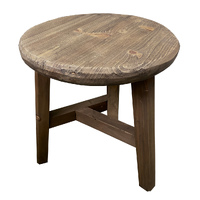 Milking Stool Rustic Recycled Elm Vintage Timber Side Table