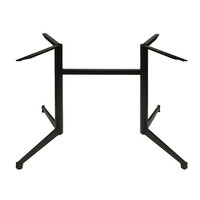 Black Pedestal Powder Coated Table Base Double Table 70cm High