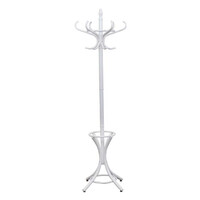 Bentwood Hat and Coat Stand Hatstand Umbrella Holder Timber White