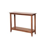 Quadrat Console Hall Table 1000mm 2 Shelf Retro Timber Teak