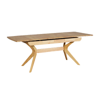 York 1600mm - 2000mm Auto Extension Dining Table Rectangular Natural