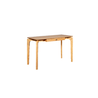 Nordic Retro 1200mm Study Desk Writing Table MDF Top with Ash Veneer Rubberwood Timber Legs Natural