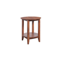 Quadrat 500mm Round Lamp Table Rubberwood Antique Maple