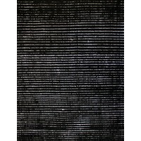 Milan Large Hand Made Soft Polyester Rug 190cm x 290cm Black 