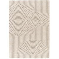 Cocoon #55 Rug 240cm x 340cm Soft ART Deco Floor Area Carpet White Beige