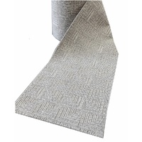 Nikotex Hallway Runner Modern Floor Non slip Polyester Washable Grey 67cm wide