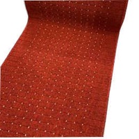 Nikotex Hallway Runner Modern Floor Non slip Polyester Red Pindot 67cm wide