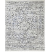 Bohemian Paradise #6 Transitional Modern Antique Look Polypropylene Floor Carpet 240cm x 330cm BLUE