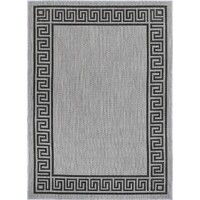 Dusk 02 Indoor Outdoor Washable Geometric Rubber Back Rugs Polyester 160cm x 230cm