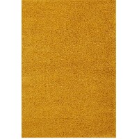 Granada Gold Yellow Shaggy Polyester Rug 200cm x 290cm  Modern Shag Rugs