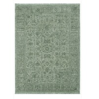 Heritage Transitional Modern Antique Look Polypropylene Floor Carpet 200cm x 300cm Green