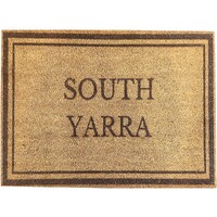 "SOUTH YARRA" Suburbs Doormat Coir PVC Outdoor Front Door Entrance Mats 45cm x 75cm