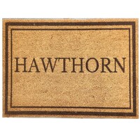 "Hawthorn" Suburbs Doormat Coir PVC Outdoor Front Door Entrance Mats 45cm x 75cm