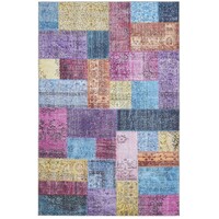 Illusions Patchwork Vintage Bohemian Printed Rug Culture floor rugs 150cm x 220cm Multi