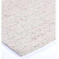 Salar Gunj Contemporary Wool Weave Floor Hallway runner 80cm x 300cm Moleskin Beige