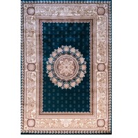 Benevolence Transitional Traditional Antique Navy Gold Polypropylene Floor Carpet 160cm x 230cm