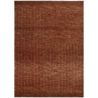 Canyon Rug Modern Plain Contemporary Rugs Soft Polyester 200cm x 290cm Terracotta Orange