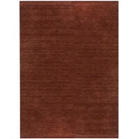 Charleston Wool Blend Luxe Dense hand Knotted Floor Carpet 200cm x 300cm Terracotta 