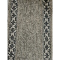 Luxor Border Runner Hallway Carpet Rubber Backed 66cm Wide Black Brown