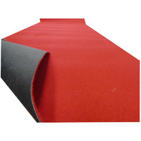 Party Red Rubber Backed Runner 135cm Wide Seconds 