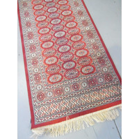 Italtex Rugs Chiraz Art Silk Hallway Carpet Runner Flooring 68cm x 230cm Red 8438-12