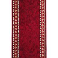 Cheops Rubber Backed Hall Runner 67cm wide Hallway Carpet Red
