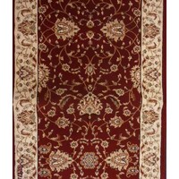 Verona Floral Floor Hallway Runners 80cm wide Hall Carpet Red 