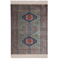 Italtex Rugs Chiraz Art Silk Floor Hall Runner Persian Look Mats 68cm x 230cm Green 9379-16
