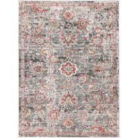 Artifact 15 Traditional Distressed Rug Polyester Border160cm x 230cm Soft Grey